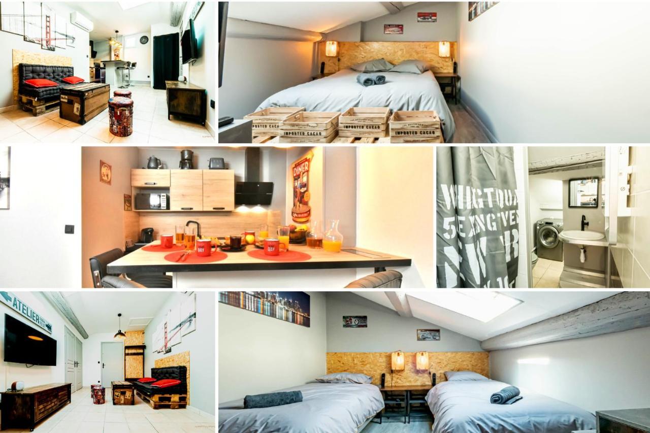 Centre Historique - Free Parking - Self Checkin - Wifi - Industriel - Sleepntripbeziers Apartment Bagian luar foto